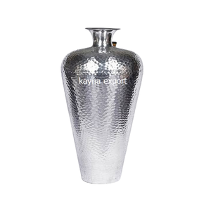 แจกันดอกไม้ประดับนิเกิลชุบโลหะ,กระถางดอกไม้สีเงิน - Product Image 6