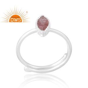 แหวนพลอยควอตซ์ธรรมชาติทำจากเงินสเตอริ925เหมาะสำหรับเป็นของขวัญสำหรับผู้หญิง - Product Image 1