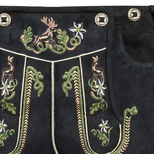 Lederhosen Alemán Auténtico de Primera Calidad para Hombre, Traje Bávaro de Cuero Genuino para Oktoberfest, Pantalón Corto Bordado Personalizado al por Mayor - Product Image 4