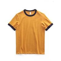 Camiseta Deportiva Personalizada con Logotipo, Cuello Redondo, Manga Corta, 100% Algodón, Estilo Urbano para Hombre, Transpirable, Verano