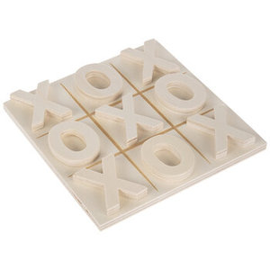 หินอ่อนสีขาวสีดำสัญลักษณ์ Tic Tac Toe ที่สมบูรณ์แบบสำหรับวันเกิด Tic Tac Toe เกมในร่มสำหรับเด็กและเกมกระดานครอบครัว - Product Image 5