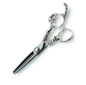 Ciseaux de barbier professionnels à manche fantaisie, en acier inoxydable allemand, pour salon de beauté, ciseaux à effiler les cheveux - Product Image 4