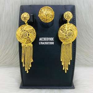 Pendientes chapados en oro joyería de moda en línea todo tipo un gramo nuevo diseño solo en línea Pendientes de joyería de moda - Product Image 1