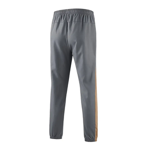 Nouveau pantalon droit décontracté personnalisé pour hommes jambe ample mi-taille plate devant respirant fermeture à cordon décoration à motif - Product Image 1