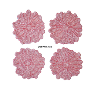 Posavasos Creativos Hechos a Mano con Cuentas de Estilo Bohemio, Aislantes, Redondos, de Vidrio, Reutilizables, de 11 cm, para Escritorio, Tazas - Product Image 6