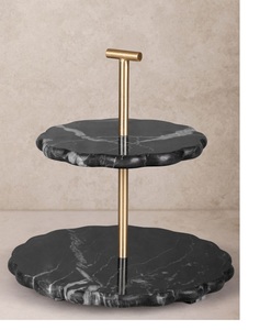 Soporte para Pastel Moderno de Acero Inoxidable Decorativo con Base Pesada que Ofrece Estabilidad y un Exhibidor de Postres Sofisticado y Ecológico - Product Image 1