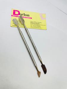 Empujador de cutículas de uñas profesional Cuchara de doble cara y forma de cuchillo Empujador de uñas Removedor de cutículas de acero inoxidable - Product Image 5