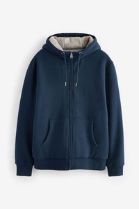 Sudadera con capucha para hombre, sudadera con cremallera completa, Sudadera con capucha de lana, bolsillo liso con cremallera, deportes y exteriores, vacaciones diarias, ropa de calle de poliéster - Product Image 3