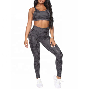 Custom Printing Sports Bra Set High Quality Yoga <b>Leggings</b> High Waist Sportswear <b>Women</b> Yoga Set with OEM Service - Product Image 1