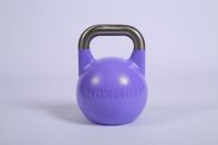 Kettlebell de compétition en fonte robuste, poids de fitness codés par couleur, entraînement en salle de sport, kettlebell pour entraînement de force