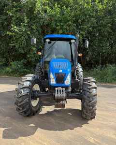 Tractor agrícola de calidad superior 100HP 4WD Holland Tractores de ruedas de invernadero agrícola nuevos y usados con motor para uso en césped - Product Image 1