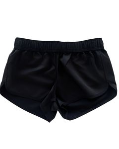Shorts pour femmes noires à ourlet arrondi avec bordure blanche, taille élastique, doux, léger, pour le sport, la course à pied, décontracté, confortable, bas - Product Image 2
