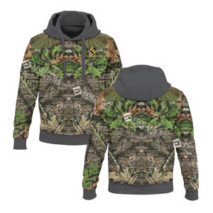 Sudaderas con capucha de diseño de camuflaje para hombre de caza hechas a medida Nuevo diseño Ropa de invierno informal Patrón de estampado de cremallera ligera con capucha de lana - Product Image 3