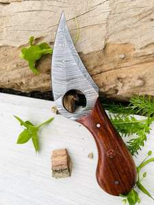 Couteau de chasse de survie en acier damas fait à la main avec gaine en cuir OEM pris en charge pour la chasse Camping en plein air - Product Image 4