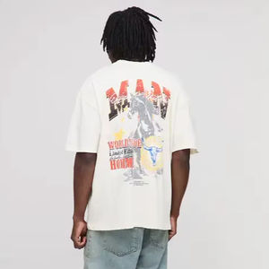 เสื้อยืดผู้ชายทรงโอเวอร์ไซส์ ผ้าฝ้าย 100% พิมพ์ลายดิจิทัล ลายดอกไม้แบบพรีเมียม สั่งทำได้ เป็นมิตรกับสิ่งแวดล้อม แห้งเร็ว รุ่นวินเทจ 2025 - Product Image 1