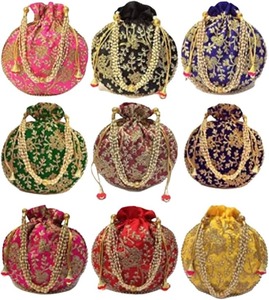 Bolsa Potli bordada, recuerdo de boda indio, bolsa de regalo Haldi Mehendi Sangeet, recuerdo de fiesta, bolsa de regalo, bolsa de favor de boda india - Product Image 2