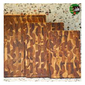 Natural Teak Cutting Board, Eco-Friendly Teak <b>Wood</b> Chopping Board Kitchen Essentials, End Grain Butcher Block Style - Product Image 6