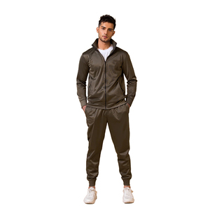Novedades Conjuntos de Chaqueta y Pantalones con Cierre y Cuello Alto para Hombre, Chándales Deportivos Casuales para Exteriores, Pantalones de Jogging, Traje Deportivo para Hombre - Product Image 1