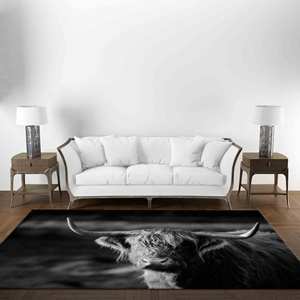 Alfombra Estampada con Diseño de Bisón Americano, Toro Salvaje, Alfombra Delgada Grande Decorativa, Alfombra Delgada No Tejida - Product Image 3