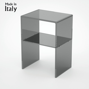 Mesa auxiliar de acrílico transparente moderna muebles de salón de diseño Nora hechos en Italia - Product Image 3