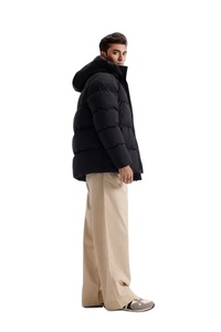 เสื้อแจ็คเก็ตพัฟเฟอร์ผู้ชายแบบลำลองสำหรับฤดูหนาว  โลโก้สั่งทำได้ คุณภาพพรีเมียม ฮู้ดดี้คุณภาพสูง คอตั้ง กันลม ซิป OEM - Product Image 5