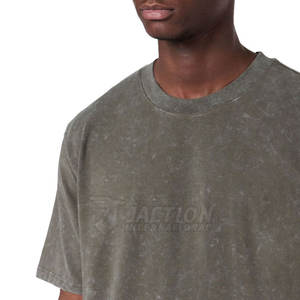 Camiseta profesional con logotipo personalizado para hombre, ropa de lavado ácido, Camiseta holgada estampada para hombre, camiseta de lavado ácido para hombre más vendida - Product Image 4