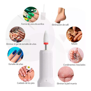 Perceuse à ongles portable rechargeable, polisseuse pour les mains et les pieds - Couleurs assorties - Product Image 5