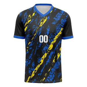 Maillots de football légers 100% polyester, hauts de maillot, col en V, respirants, séchage rapide, vêtements de sport, maillot de football pour adultes - Product Image 1