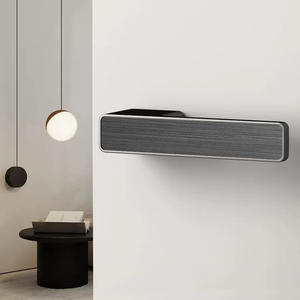 עיצוב חדש פנימי דלת כניסה שקטה נעילה נעילה מגנטית סגסוגת אבץ מנעול כבד חובה חדר שינה פנימי ידית דלת שחורה - Product Image 2