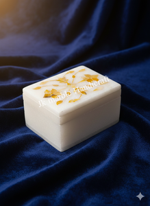 กล่องเก็บเครื่องประดับหินอ่อนคุณภาพสูง ลายดอกไม้ รูปทรงสี่เหลี่ยมผืนผ้า งานฝีมือประณีต ดีไซน์ฝังลายทนทาน ลายธรรมชาติ ชิ้นงานที่ดีที่สุด - Product Image 2