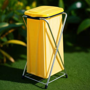 Egogrid 1 Assorted <b>Large</b> Steel Waste Bag Holder (130Lt) Home Kitchen Hanging Waste Management Container Recycle <b>Bin</b> 210711 - Product Image 3