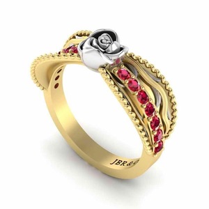 Best Seller Pink Diamond Yellow Gold Anillo de compromiso trenzado de plata esterlina 925 para mujer Anillo de lujo a precio mayorista - Product Image 5