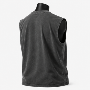 Camiseta sin mangas gótica para hombre, de algodón, con cuello redondo, diseño de cruz y ángel estampado, logotipo frontal - Product Image 4