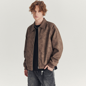 Modèle 2026 tendance, veste en cuir pour homme et femme, nouvelle mode, veste en cuir pour homme, veste en cuir coupe-vent 2025 - Product Image 1