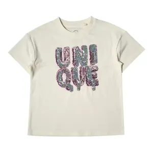 Casual Style T-shirt For Girls Clothes For Kids From Manufacturer 100% Cotton White Printed