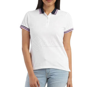 Nueva llegada de talla grande para mujer para Polo diseño único de secado rápido patrón sólido transpirable de punto estilo casual - Product Image 1