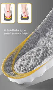 พื้นรองเท้ากีฬาเนื้อนุ่ม4D พื้นรองเท้า PU ระบายอากาศได้ดีแผ่นรองรองเท้าดูดซับเหงื่อและต้านเชื้อแบคทีเรียความสะดวกสบายเหมือนเมฆสำหรับการรองรับตลอดทั้งวัน - Product Image 5