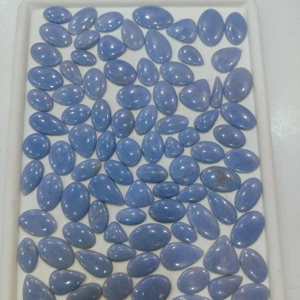 หินอัญมณีทรงหลังเบี้ย angelite สำหรับทำเครื่องประดับอัญมณีทำมือ - Product Image 1