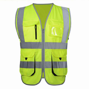Chaleco de Seguridad Ajustable de Primera Calidad, Chaqueta de Poliéster Impermeable, Transpirable, de Alta Visibilidad, Ligero y Reflectante - Product Image 4