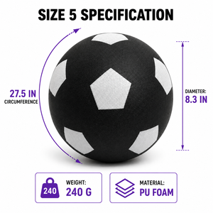Balón de Fútbol de Espuma PU Tamaño 5, Balón de Entrenamiento Silencioso para Interiores, con Logotipo Personalizado, Venta al Por Mayor - Product Image 2
