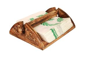 ที่ใส่กระดาษเช็ดปากไม้ทำมือสำหรับโต๊ะอาหาร ที่ใส่กระดาษทิชชูไม้แฮนด์เมด ของตกแต่งโต๊ะสวยหรูสำหรับบ้านและโรงแรม - Product Image 2