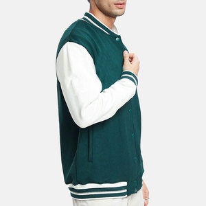 Vente en gros de veste Letterman décontractée de qualité supérieure pour hommes 100% vêtements d'hiver à col montant en coton - Product Image 2