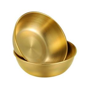 New Hand-crafted Golden Material Serving Bowl with <b>Large</b> Containing Capacity Set of 5 with 3 Golden and 2 Silver Metal Bowls - Product Image 6
