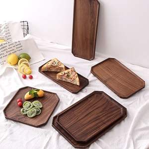 Plateau de service en bois fait à la main à partir de bois naturel parfait pour servir des repas sains fruits pain thé café - Product Image 6