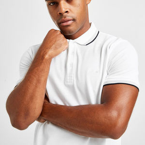 Vente en gros de t-shirts polo en coton doux de haute pureté personnalisés polos anti-rides pour hommes pour le personnel avec logo - Product Image 2