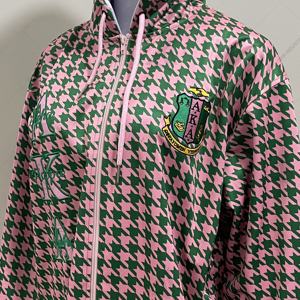 Vente en gros personnalisée veste à capuche pied-de-poule brodée Zeta Phi Beta Sorority attirail grec - Product Image 4