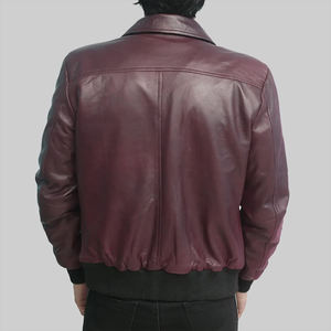 Chaqueta de Cuero Personalizada de Alta Calidad para Hombre, Producto Superior de Pakistán, Chaqueta con Cierre de Cremallera y Cuello Camisero, la Más Popular - Product Image 3