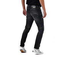 Wholesale Flyingkick Enterprises FK-4002 High Quality Custom Men's Denim Jeans 2025 Mid-Waist High Street Style Skinny Straight