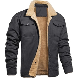 Nuevo 2025 Venta al por mayor Vintage Chaquetas de peso pesado Algodón con cremallera Doble bolsillo Lavado Casual Chaqueta clásica vintage - Product Image 6