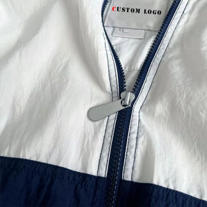 Chaquetas cortavientos SoftShell de poliéster Vintage para hombre, cortavientos de gran tamaño con cremallera, ropa de calle, servicio OEM - Product Image 4